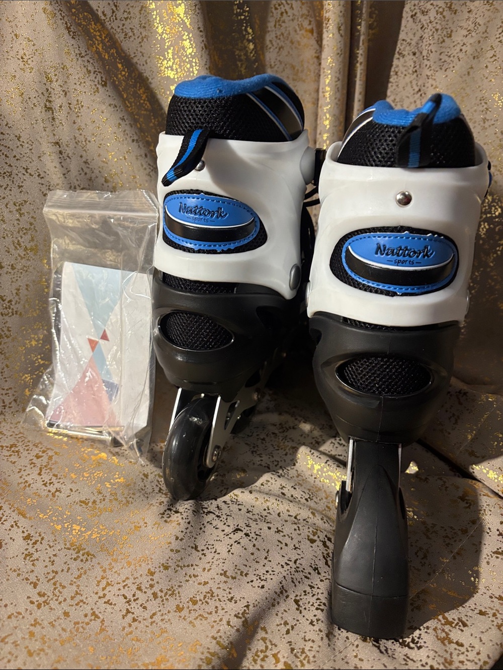 Youth Adjustable Inline Skates in Black and Blue - Picture 3 of 4